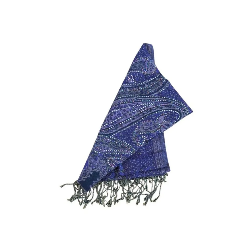 pashmina fringed jacquard